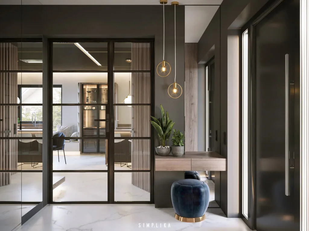 Projekt wnętrza: Dom w Józefosławiu, architekt wnętrz Piaseczno