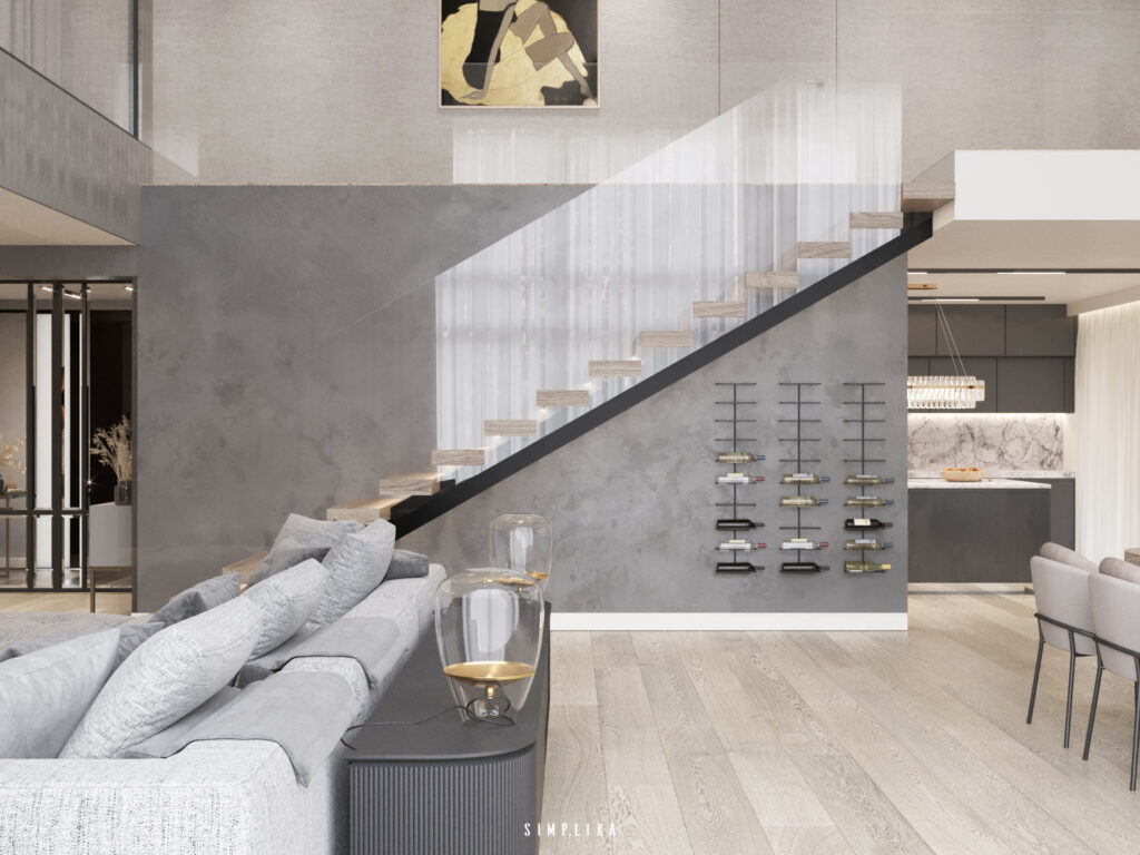 Projekt wnętrza: Dom w Konstancinie, architekt wnętrz Piaseczno