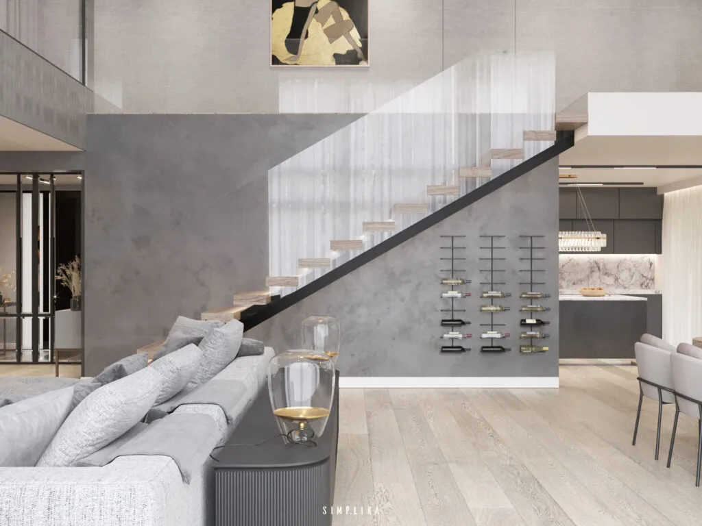 Projekt wnętrza: Dom w Konstancinie, architekt wnętrz Piaseczno