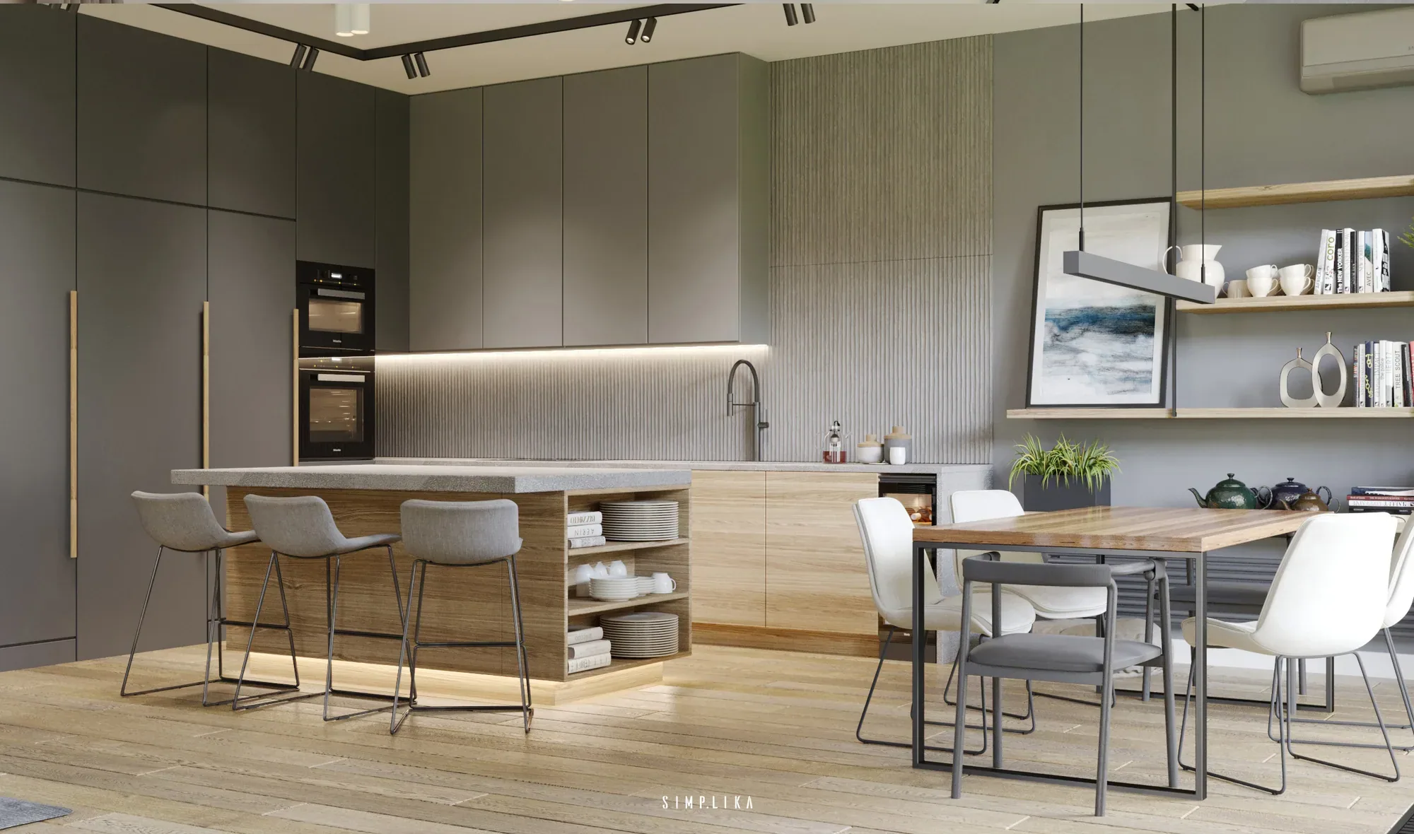 Projekt wnętrza: Apartament 130 m2 na Mokotowie, architekt wnętrz Mokotów